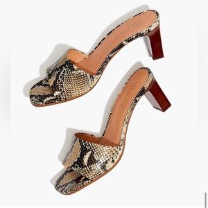 Madewell | NWOT - The Monica Mule - Size 8.5 - Snakeskin Embosseded Leather